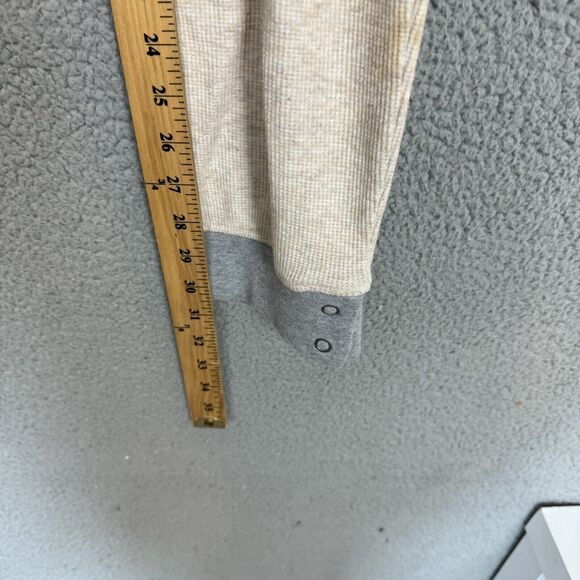 Carbon 2 Cobalt Pants Mens L Beige Thermal Sweatpants Elastic Waist Drawstring - Picture 6 of 7